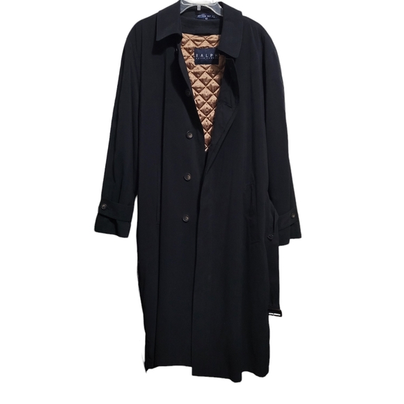 Ralph Lauren blue label mens black trench coat - Picture 1 of 15